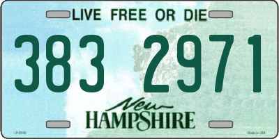 NH license plate 3832971