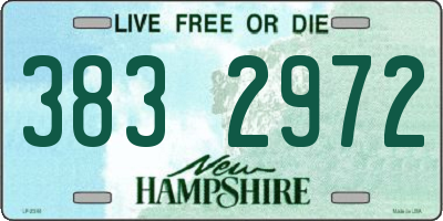NH license plate 3832972