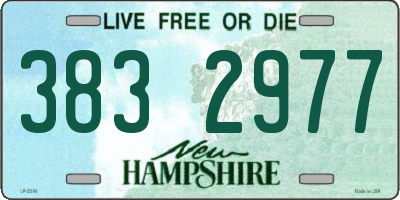 NH license plate 3832977