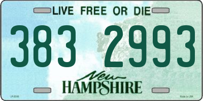 NH license plate 3832993