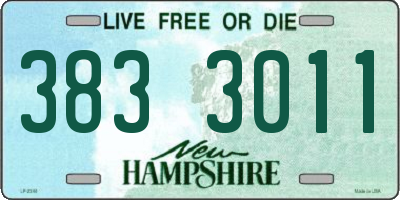 NH license plate 3833011