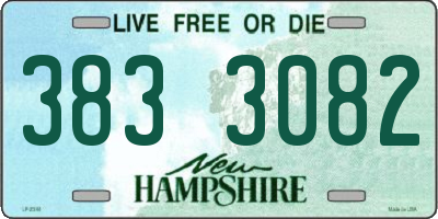 NH license plate 3833082