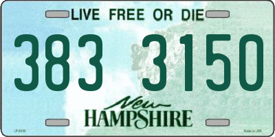 NH license plate 3833150