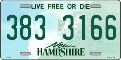 NH license plate 3833166