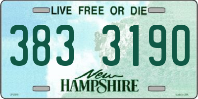 NH license plate 3833190