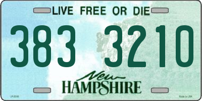 NH license plate 3833210
