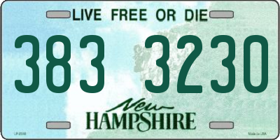 NH license plate 3833230