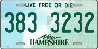 NH license plate 3833232