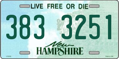NH license plate 3833251