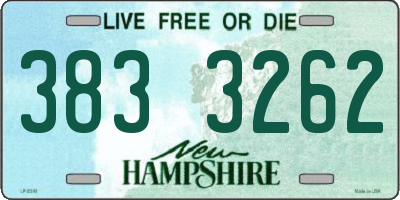 NH license plate 3833262