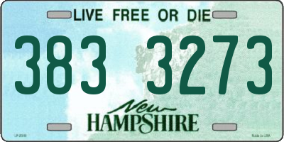 NH license plate 3833273