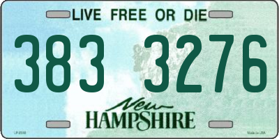 NH license plate 3833276