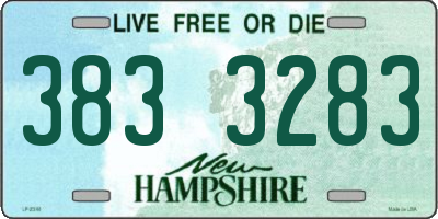 NH license plate 3833283