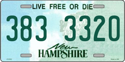 NH license plate 3833320