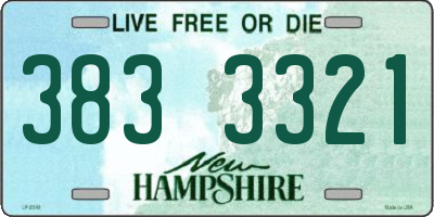 NH license plate 3833321
