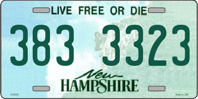 NH license plate 3833323