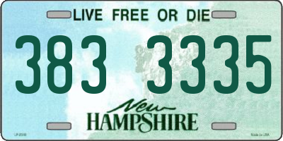 NH license plate 3833335