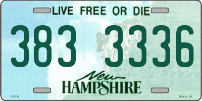 NH license plate 3833336