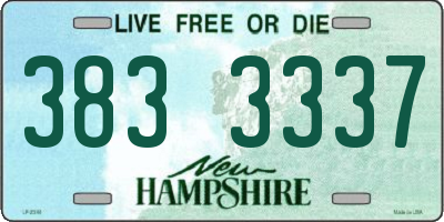 NH license plate 3833337