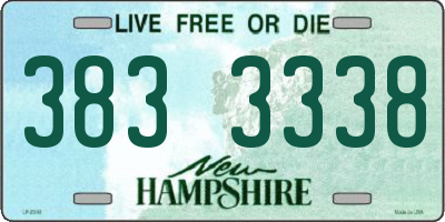 NH license plate 3833338