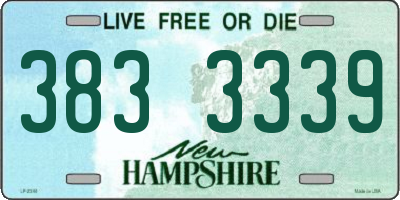 NH license plate 3833339
