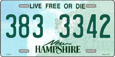 NH license plate 3833342