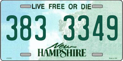 NH license plate 3833349