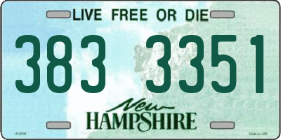 NH license plate 3833351