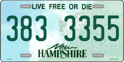 NH license plate 3833355