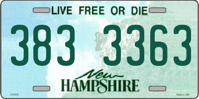 NH license plate 3833363