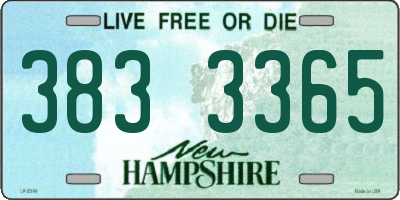 NH license plate 3833365