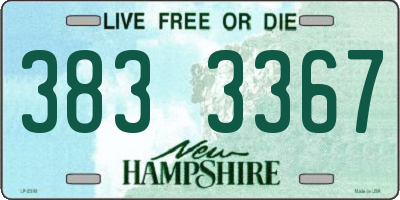 NH license plate 3833367