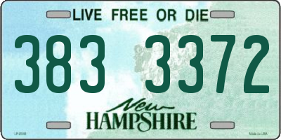 NH license plate 3833372