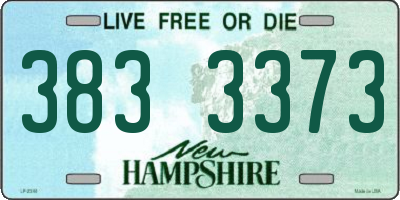 NH license plate 3833373