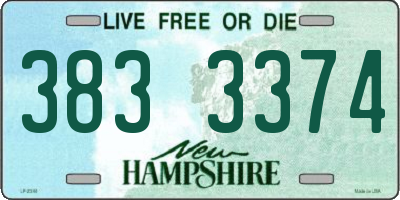 NH license plate 3833374