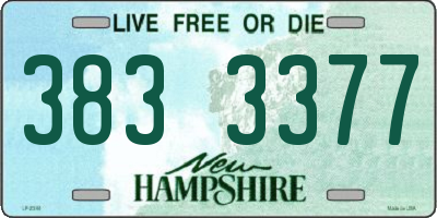 NH license plate 3833377