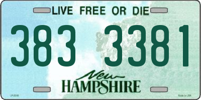 NH license plate 3833381