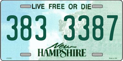 NH license plate 3833387