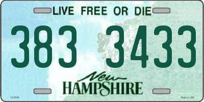 NH license plate 3833433