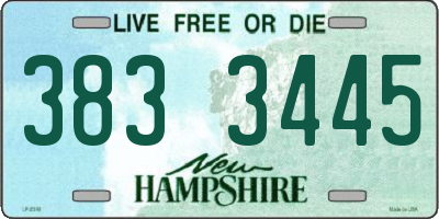 NH license plate 3833445