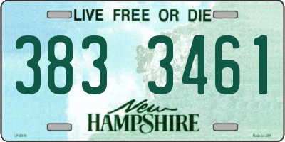 NH license plate 3833461