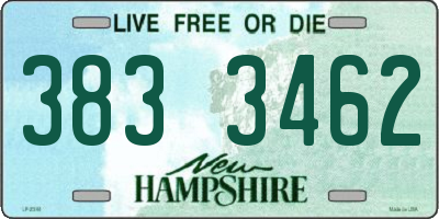 NH license plate 3833462