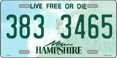NH license plate 3833465