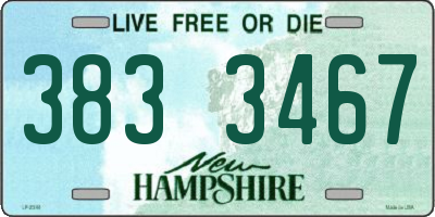 NH license plate 3833467