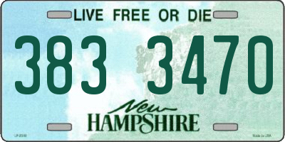 NH license plate 3833470