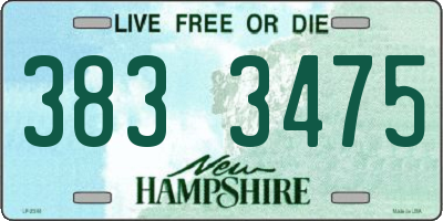 NH license plate 3833475