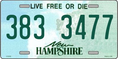 NH license plate 3833477