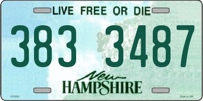 NH license plate 3833487