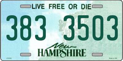 NH license plate 3833503