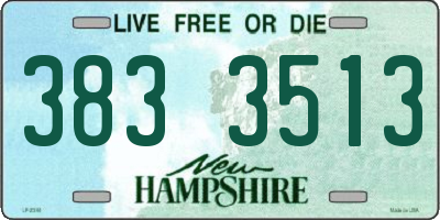 NH license plate 3833513